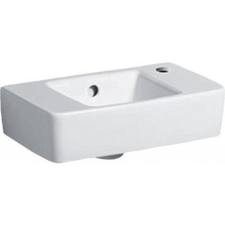 Lave-mains Geberit Renova Compact, Blanc, 40x15x25cm, trou de robinetterie à droite