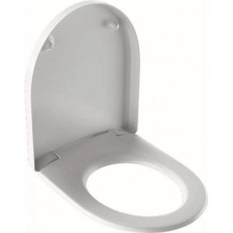 Abattant WC RENOVA PLAN avec couvercle, charnières: acier inoxydable, blanc