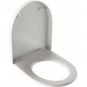 Abattant WC RENOVA PLAN avec couvercle, charnières: acier inoxydable, blanc