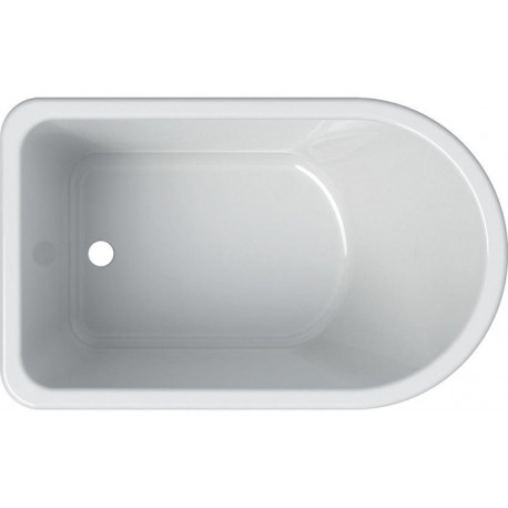 Baignoire asymétrique Geberit Bambini: B:47cm, Blanc alpin