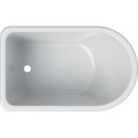 Baignoire asymétrique Geberit Bambini: B:47cm, Blanc alpin