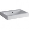 Lavabo Geberit iCon, 60x48.5cm, trou de robinetterie au centre, Blanc