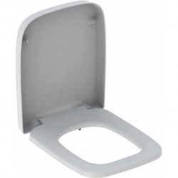 Abattant WC Geberit Renova Plan rectangulaire, fermeture ralentie, fixation par le haut, Blanc