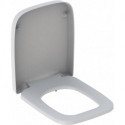 Abattant WC Geberit Renova Plan rectangulaire, fermeture ralentie, fixation par le haut, Blanc