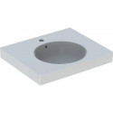 Lavabo Geberit PRECIOSA II 600x500mm avec trou pour robinetavec trop plein blanc KT