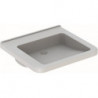 Lavabo Geberit Renova Comfort Square, adapté PMR, 60x55cm, sans troude robinetterie, sans trop-plein, Blanc
