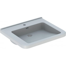 Lavabo Geberit RENOVA COMFORT SQUARE 600x550mm unterfahrbar blanc KT