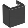 Meuble bas Geberit iCon pour lave-mains,avec une porte: Largeur 37cm, Hauteur 42cm, Profondeur 28cm, Gris velouté / Laqué mat