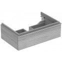 Meuble bas pour lavabo Geberit iCon,avec un tiroir: Largeur 74cm, Hauteur 24cm, Profondeur 47.7cm, Chêne naturel / Mélamine structuré bois