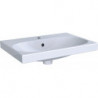 Lavabo Geberit Acanto, compact, 60x42.2cm, troude robinetterie au centre, Blanc