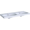 Lavabo double ACANTO 1200x480mm m 2x HLavec trop plein blanc m KeraTect
