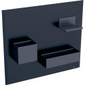 Tableau magnétique Geberitavec casiers: noir / thermopoudré mat, gris velouté / thermopoudré mat