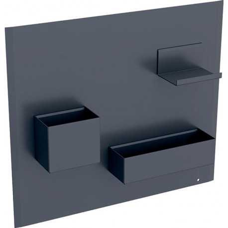 Tableau magnétique Geberitavec casiers: gris velouté / thermopoudré mat, gris velouté / thermopoudré mat