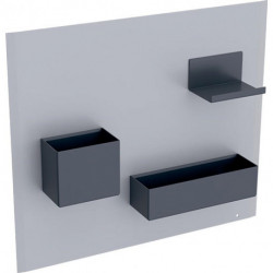 Tableau magnétique Geberitavec casiers: sable gris / thermopoudré mat, gris velouté / thermopoudré mat