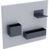 Tableau magnétique Geberitavec casiers: sable gris / thermopoudré mat, gris velouté / thermopoudré mat