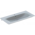 Lavabo pour meuble Geberit Renova Plan, 100x48cm, troude robinetterie au centre, Blanc