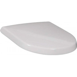 Couvercle, à charnières SoftClosing, à charnières chromées, En Duroplast Blanc
