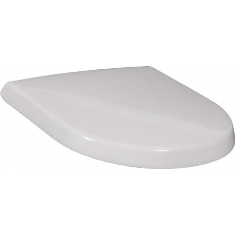 Couvercle, à charnières SoftClosing, à charnières chromées, En Duroplast Blanc