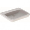 Lavabo Geberit Renova Comfort, adapté PMR, 65x55cm, sans troude robinetterie, sans trop-plein, Blanc