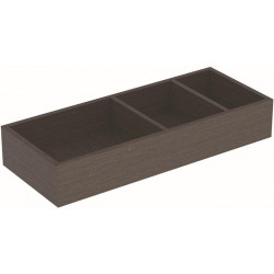 Casier de rangement agencement en H Geberit VariForm, pour tiroir supérieur: B:18cm, H:5.7cm, T:37.3cm, Gris foncé / Revêtu de mélamine