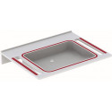 Lavabo Geberit PUBLICA 700x550mm sans trou de robinetterie sans trop pleinavec découpe we