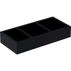 Casier de rangement agencement en H Geberit, pour tiroir supérieur: Largeur 32.3cm, Hauteur 5.9cm, Profondeur 15cm, Gris velouté / Mélamine structurée