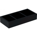 Casier de rangement agencement en H Geberit, pour tiroir supérieur: Largeur 32.3cm, Hauteur 5.9cm, Profondeur 15cm, Gris velouté / Mélamine structurée