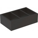 Casier de rangement agencement en H Geberit, pour tiroir inférieur: Largeur 32.3cm, Hauteur 9.8cm, Profondeur 20cm, Gris velouté / Mélamine structurée