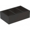 Casier de rangement agencement en H Geberit, pour tiroir inférieur: Largeur 32.3cm, Hauteur 9.8cm, Profondeur 20cm, Gris velouté / Mélamine structurée