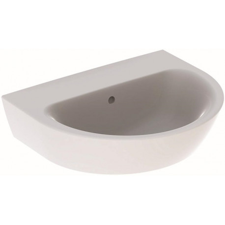 Lavabo Geberit RENOVA sans trou de robinetterieavec trop plein 550x450mm blanc KT