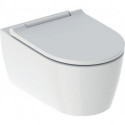 Pack WC suspendu Geberit ONE, caréné, TurboFlush, abattant ralenti et déclipsable, KeraTect, Blanc/blanc