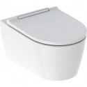Pack WC suspendu Geberit ONE, caréné, TurboFlush, abattant ralenti et déclipsable, KeraTect, Blanc/chromé