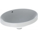 Lavabo à encastrer VariForm oval 500x400mm sans trou de robinetterieavec trop plein blanc KT