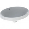 Lavabo à encastrer VariForm oval 500x400mm sans trou de robinetterieavec trop plein blanc KT