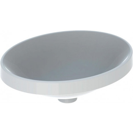 Lavabo à encastrer VariForm oval 500x400mm sans trou de robinetterie sans trop plein blanc KT