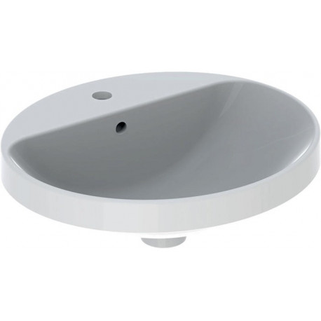 Lavabo à encastrer VariForm oval 500x450mm avec trou pour robinetavec trop plein blanc KT