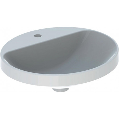 Lavabo à encastrer VariForm oval 500x450mm avec trou pour robinet sans trop plein blanc KT