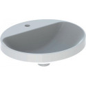 Lavabo à encastrer VariForm oval 500x450mm avec trou pour robinet sans trop plein blanc KT