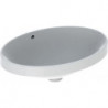 Lavabo à encastrer VariForm oval 550x400mm sans trou de robinetterieavec trop plein blanc KT