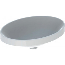 Lavabo à encastrer VariForm oval 550x400mm sans trou de robinetterie sans trop plein blanc KT