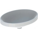 Lavabo à encastrer VariForm oval 550x400mm sans trou de robinetterie sans trop plein blanc KT