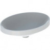 Lavabo à encastrer VariForm oval 550x400mm sans trou de robinetterie sans trop plein blanc KT