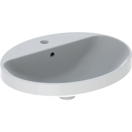 Lavabo à encastrer VariForm oval 550x450mm avec trou pour robinetavec trop plein blanc KT