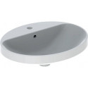 Lavabo à encastrer VariForm oval 550x450mm avec trou pour robinetavec trop plein blanc KT