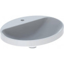 Lavabo à encastrer VariForm oval 550x450mm avec trou pour robinet sans trop plein blanc KT