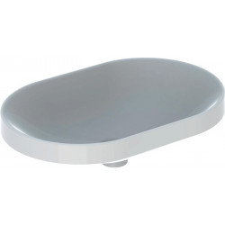 Lavabo à encastrer VariForm elliptique 600x400mm sans trou de robinetterie sans trop plein blanc KT