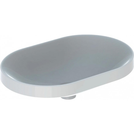 Lavabo à encastrer VariForm elliptique 600x400mm sans trou de robinetterie sans trop plein blanc KT