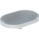 Lavabo à encastrer VariForm elliptique 600x400mm sans trou de robinetterie sans trop plein blanc KT