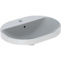 Lavabo à encastrer VariForm elliptique 600x450mm avec trou pour robinetavec trop plein blanc KT