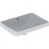Lavabo à encastrer VariForm rectangulaire 550x400mm sans trou de robinetterieavec trop plein blanc KT